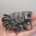 Vintage Fishing Belt Buckle Bass Fathers Day Gift Dad Signed Bergamot Brass