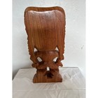 Hand Carved Wooden Tiki Statue Figurine Hawaiian Tribal Decor 12   