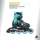Adjustable Inline Skates Kids Fitness Rollerblade Microblade Black Light Blue
