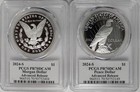 2024 S  1 Proof Morgan   Peace Dollar 2 Coin Set Pcgs Pr70 Dcam Advanced Release