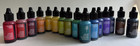 Ranger Tim Holtz Alcohol Ink Lot 26 Bottles W  Storage Tin Mixatives Rare Colors