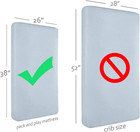 Waterproof Pack And Play Mattress Pad Sheets Fitted  Cotton Fabric Pack And Play