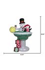 7   ft Christmas Snowman   Penguin In Margarita Glass Inflatable Yard Scene Decor