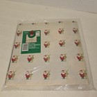 Christmas Wrapping Paper Vintage 6 Sheets Santa Green Red Holiday New