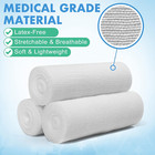 Lotfancy Gauze Bandage Roll  24 Count Gauze Wrap  4 Inch X 4 Yards Stretched 
