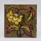 Antique Fireplace Tile Arts   Crafts Impasto Floral Sherwin   Cotton C1886 Ae2