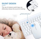Topmate Wireless Keyboard And Mouse Combo 2 4g Usb Slim Silent Keys White
