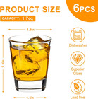 6pcs 1 7oz Thick Base Shot Glasses     Clear Bulk Set For Vodka  Whiskey   Tequila