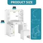 Ultym Makeup Vanity Table Set W  9 Led Mirror Dressing  power Station   Stool