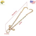 V-bridle Grade 80 3 8in X 2ft Towing Chain Bridle With J And Grab Hooks Truck