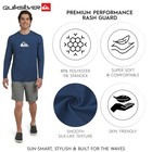 Quiksilver Men s Swimwear Regular Fit Upf 50 Long Sleeve Sun Tee Rash Guard Shir
