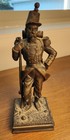 Antique Handmade Bronze Figurine  Grognard Toy Soldier Statue 5 5  High