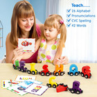 27 Pcs Magnetic Wooden Alphabet Trains  Toddlers Abc Learning Toy   Educational