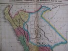 South America Antique Hand Colored Map Peru Cuzco Truxillo Titicaca 1822
