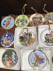 Disney Grolier Collectibles Disk Ornaments Vintage 17 Porcelain