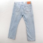 Levis 501 Jeans Mens 38x32 Blue Premium Original Button Fly Faded Denim Grunge