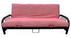 Full Red Stripe Canvas Futon Cover  Mattress Slipcover  Bed Encasement Protector