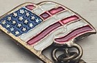 1898 Spanish American War Pin  off For Spain  Rifle Flag Patriotic Sweetheart