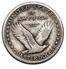 1917-p Type 1 Standing Liberty Quarter 25c   Old U s  Silver Coin   Problem Free