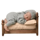 Newborn M g House Photoshoot Props Set  Beige-white Bed  Pillow  Mattress