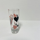 Tequila Rose Strawberry Cream Shot Glass Pink Black Hearts 4 Inches Tall New 