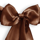 10 Satin Wedding Chair Cover Bow - Sashes - Ribbon Tie Back Sash - Many Colors
