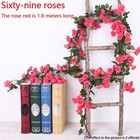 Artificial Silk Rose Garland Hanging Vine Flowers Wedding Party Home Wall Decor