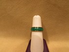 Vintage Genuine Green Lucite Ring With A 10kt Yellow Gold Filled Shank