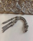 925 Sterling Silver Tasbih Tassel Handcrafted Fusion Engraved 3-strand Misbaha