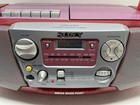 Sony Cd Cassette Radio Boombox Translucent Red Pink Cfd-v177
