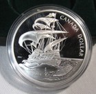 2004 Canadian Dollar 925 Silver 25g 400th Anniv  First French Settlement Au304