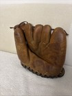 Vtg Baseball Glove Hiawatha Split Finger A25-1952 Rht   Louisville Slugger Bat