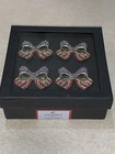 Storehouse Napkin Rings Patriotic 4th Of July Rhinestones Red White   Blue Set 4
