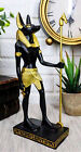 Egyptian Standing Anubis Holding Staff Statue God Of Afterlife Mummification