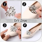 4 Pcs Rhinestone Shoe Clips For Women Dress Shoes  Fashion Crystal Heel Clip