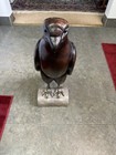 Imported Large Wood Falcon Or Hawk Carving 21    Tall From An Estate