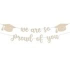 2025 Graduation Decorations - 9 Ft Pre-strung We Are So Proud Of You Gold Proud