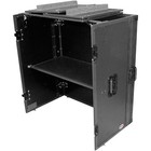 Prox Xsdjstnbl Fold Away Dj Performance Desk Facade With Wheels  Black Ln