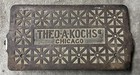 Antique Theo A Kochs Barber Chair - Foot Rest - Chicago - Cast Iron - Vintage