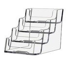 4 Tier Gift Card   Business Card Holder Counter Top 4 Pocket Lot Of 24 Clear 