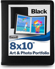 Dunwell 8x10 Photo Album Book - Black Art Portfolio Binder For 8 X 10 Picture