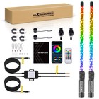 2x 2ft Spiral Led Fat Whip Light Antenna Rgb Chasing For Can-am X3 Rzr Utv Atv