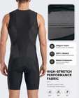 Men   s Triathlon Suit One-piece Sleeveless Trisuit For Swim Bike Run Padded Race
