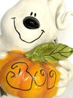 Boo Pumpkin Ghost Candle House Holder Ceramic Halloween Blue Sky 8    T Goldminc