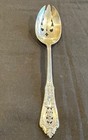 Large Wallace Rose Point Sterling Silver Pierced Tablespoon 8 3 8   62 79 Gr