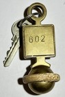 The Plaza Copenhagen Denmark Chunky Bronze Hotel Room Key  602 W  Bumper Fob