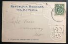 1900s Mexico Stamp On Stamp Postcard Cover To Warrensburg Mo Usa