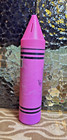 Vintage 1988 12    Tall Giant Crayon Pink Coin Piggy Bank