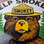 Vintage Forest Service Prevention Sign - Smokey The Bear Porcelain Outdoors Sign