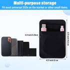 Portable Hard Drive Sleeve 2-pocket Stick On Pouch With Reusable Adhesive Ssd Ha